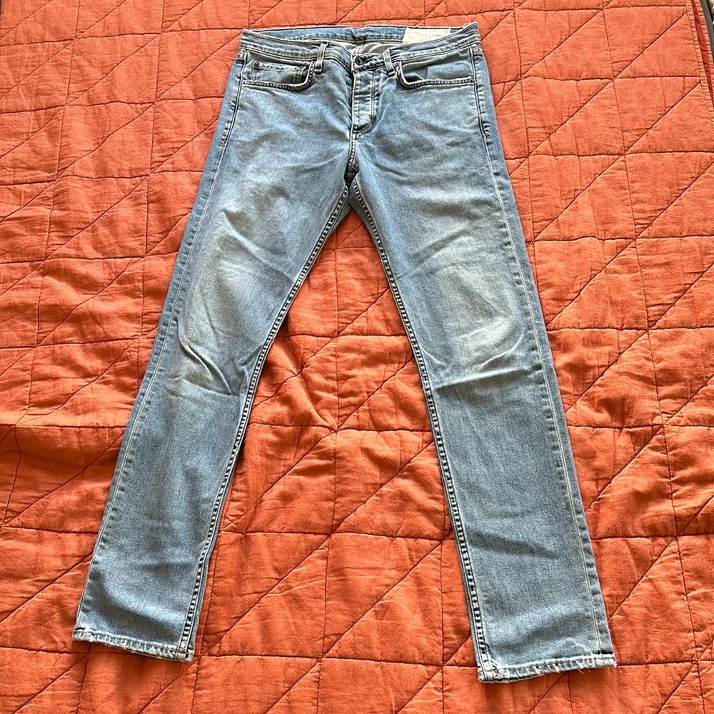 Rag & Bone Fit 2 Slim Jeans (faded blue, Size 32)